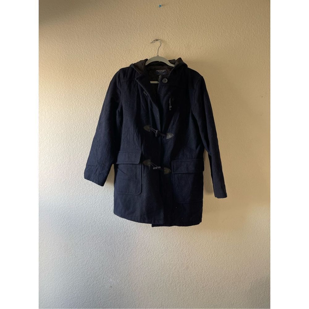 American eagle women’s‎ navy toggle wool coat size medium